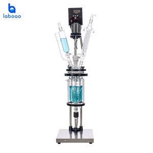 LABOAO Lab 2L Reactor de vidrio con camisa al vacío Biorreactor de mezcla de agitación química - Product Image 1