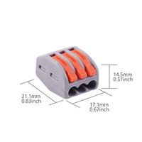 Connecteur de câblage à enfoncement, PCT-212/213/214, 0,08-4 mm² 32A, bornier à levier réutilisable, raccordement de câbles électriques, câblage LED