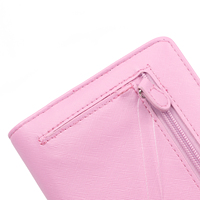 Carpeta de Cuero PU A6 para Organizar Dinero en Efectivo con Bolsillos Transparentes con Cierre, Carpetas de Archivo, Logotipo Personalizado para Promoción de Marca