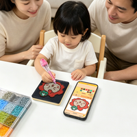 Tableau de contrôle intelligent LED 32x32 pour perles à fusionner, contrôle par application, compatible avec les perles Perler de 2,6 mm, import de photos, guide de luminescence, artisanat DIY pour adolescents et adultes