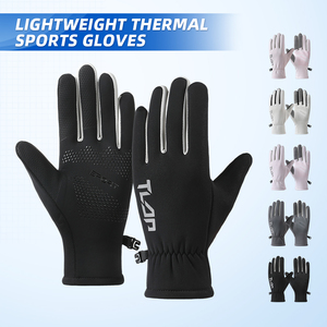 <span class=keywords><strong>Gants</strong></span> de sport pour femmes pour activités de plein air en hiver, légers, imperméables, doublés de polaire, compatibles avec les écrans tactiles, paume antidérapante, poignet en tricot élastique - Product Image 1