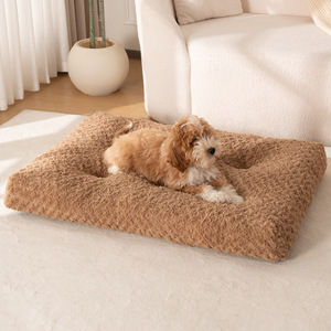 Tapis pour animaux de compagnie en peluche, rectangle, doux, chaud, respirant, lit pour chien, utilisation en hiver, printemps, automne - Product Image 4