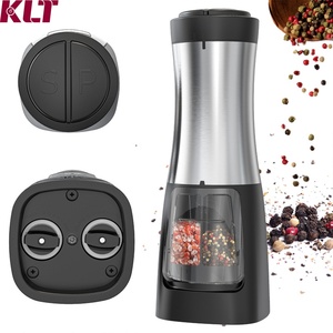 KLT Stainless Steel Custom <b>Pepper</b> <b>Grinder</b> 2 in 1 Rechargeable Electric <b>Pepper</b> Mill Electric Salt And <b>Pepper</b> <b>Grinder</b> - Product Image 1