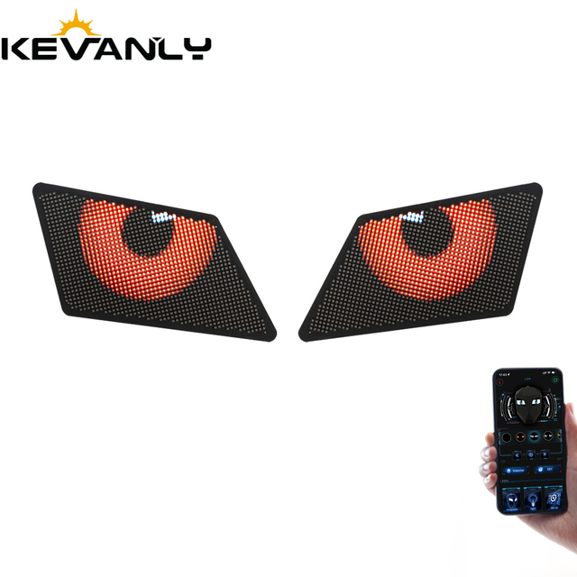 App Control 12V Blinking Demon Eyes LED Display Panel Eagle Programmable Led Devil Eyes Winking Screen  for Car Indicator Lights