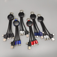 Câble de charge USB-C multifonction portable avec logo LED personnalisé, nouveau design, 2-3 lampes porte-clés tout-en-un, promotions 4-en-1