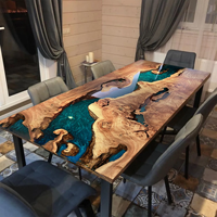 Résine époxy transparente pour coulage profond, colle AB pour table en résine, résistante aux UV, sans bulles, haute brillance, pour le travail du bois