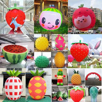 Réplica de fresa gigante inflable publicidad fruta vegetal modelo globo impresionante vegetal réplica inflables