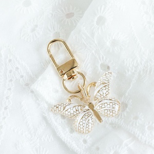 Đầy màu sắc bướm Móc khóa thiết lập tinh tế giai điệu vàng móc thời trang vòng chìa khóa cho phụ nữ cô gái DIY Túi phụ kiện - Product Image 2