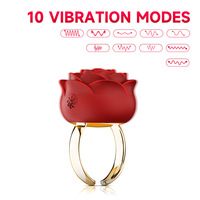 Collier vibrant en forme de rose, recharge magnétique, 10 fréquences, pendentif vibrant, vibrateur puissant pour femmes, jouet sexuel