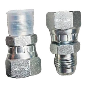 Sanheng Núm Vú Thủy Lực JIC Bền Cho Nam Phụ Kiện Loe Hình Nón 74 Độ SS Khớp Nối Ống SS Thẳng Bằng Thép Không Gỉ - Product Image 3