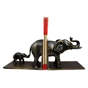 New African Elephant Matriarch And Baby Rites Of Passage Decorative Bookends For Tabletop