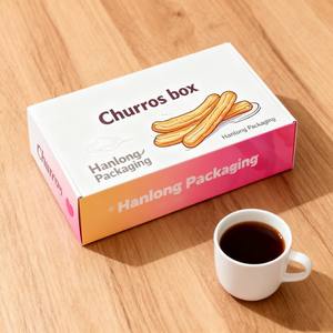 Özel marka biyobozunur Churros kutusu geri dönüşümlü gıda sınıfı ekmek kek çörek çerez yiyecek kutusu - Product Image 3