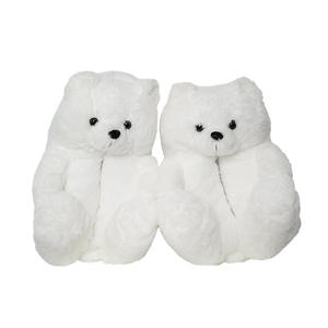 Teddybeer Slippers Vloer Huis Pluche En Verdikte Katoenen Warme Schoenen - Product Image 5