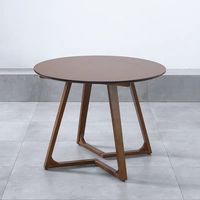 Table à manger en bois massif populaire, petite table basse ronde, table ronde de loisirs pour balcon, mesa de comedor de madera maciza