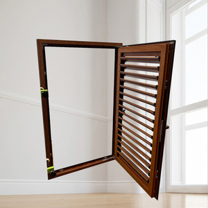 Fenêtre à persiennes en verre avec cadre en aluminium moderne, ventilation réglable, avec moustiquaire en option - Product Image 3