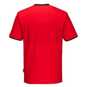 PORTWEST - PW211RBKXL PW2 Camiseta cómoda de algodón Rojo/Negro-EAN 5036108388578 ROPA DE TRABAJO DE LA HI-VIS - Product Image 2