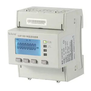 DIN Rail Power Meter DJSF1352-RN 0 ~ 1000V DC untuk baterai DC Charging Pile Solar PV layar LCD dengan sertifikat RS485 CE