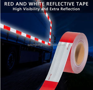 شريط عاكس لاصق للسلامة DOT-C2 أحمر وأبيض منشوري عاكس للضوء للمركبات والمقطورات والشاحنات - Product Image 6