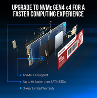 SSD Gaming Bestoss Internal M.2 PCIe Gen4x4 NVMe 1.3 512GB 1TB 2TB 4TB dengan Heatsink Enclosure untuk Desktop (Baru)
