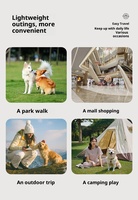 Poussette de luxe pliable à 4 roues pour animaux de compagnie Teddy Baby, pour chiens et chats, légère, pour le camping et les voyages transfrontaliers
