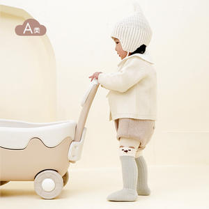 Chaussettes pour bébé Tiyo, doublées de polaire, épaisses, chaudes, en coton/fibre de bambou, respirantes, à motifs de dessins animés, longues, pour garçons et filles de 0,5 an - Product Image 1