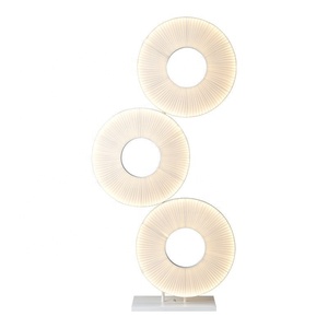 Lampe de sol créative de style italien de luxe avec lumière ambiante circulaire, design de grande roue, éclairage circulaire intérieur, lampe de bureau décorative à LED - Product Image 5