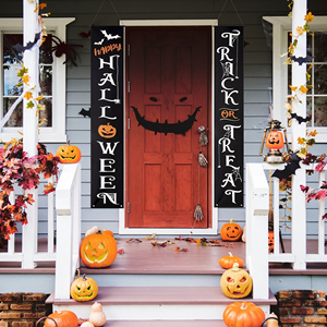 Halloween Themed Polyester Door Curtain 30*180cm Festive <b>Banners</b> for Home Decor Digital Printing Techniques - Product Image 1