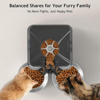 6L Automatischer Katzen- und Hunde-Roboter-Futterspender Intelligenter Zeitgesteuerter Quantitativer Sichtbarer WLAN-fähiger Smarter Haustier-Futterautomat