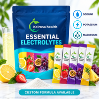Sachets de poudre d'électrolytes sans sucre pour une hydratation rapide, bâtonnets d'électrolytes végétaliens pour le soutien énergétique
