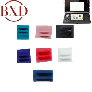 Pour 3DS 1 paire <span class=keywords><strong>de</strong></span> couvercles en caoutchouc <span class=keywords><strong>de</strong></span> silicone pour écran LCD supérieur avant pour console <span class=keywords><strong>de</strong></span> jeu 3DS, bouchon en caoutchouc anti-poussière - Product Image 2