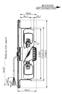Nuevo ventilador industrial de refrigeración Original W4D400-CP12-31 230V 400mm 160W 1700RPM NEGRO - Product Image 4