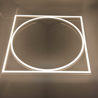 Plafonnier carré en aluminium + PC de haute qualité au design moderne 595x595mm, panneau LED 80W 3CCT, blanc mat IP20