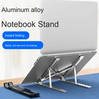 Support d'ordinateur portable Portable en alliage d'aluminium support de tablette réglage de la hauteur support d'ordinateur de bureau pliable Base Portable