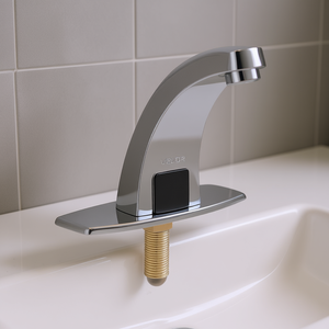 Robinet de lavabo sans contact Vevor, chromé, monotrou, à détection de mouvement automatique, design moderne, eau froide - Product Image 2