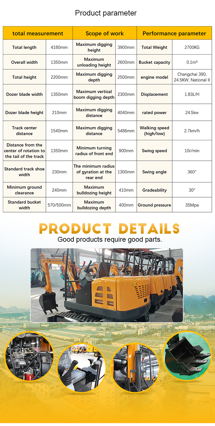Economical new hydraulic excavators 3 ton mini excavator crawler digger reliable hydraulic system
