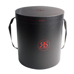 Cajas de flores redondas con asa de cuero personalizada para arreglo de flores, ramos de flores, regalo, moda portátil, diseño Unisex reciclable - Product Image 3