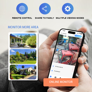 KERUI 4MP واي فاي كاميرا ضوء الشارع ، شبكة أمن الحركة البشرية ، كاميرا شمسية خارجية 2 في 1 IP66 مراقبة ctv - Product Image 3