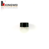 Kingwei KWT1470J12B - Zumbador Piezoeléctrico Externo de 14 mm y 12 V, Color Negro, con Sonido de 4 kHz, Montaje con Pines, para Uso Médico/Automotriz