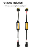 Adaptateur Canbus H11 H8 H9 LED sans erreur pour kits d'ampoules de phares de SUV, feux antibrouillard, faisceau de câblage