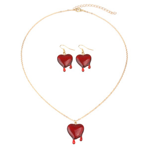 Heart Shaped Pendant Necklace Zinc Alloy Themed Party Jewelry Yiwu Origin - Product Image 5
