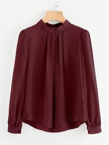 Nouveau modèle de bureau uniformes conceptions pour les femmes formelle à la mode en mousseline de soie à manches longues chemises - Product Image 2