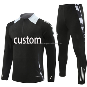 ชุดฝึกซ้อมฟุตบอลแขนยาวพิมพ์ลาย ระบายอากาศ ป้องกันรังสียูวี ซิปครึ่งตัว ผ้าแห้งเร็ว ยืดหยุ่น ชุดแข่งขัน - Product Image 1