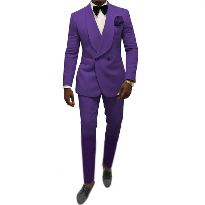 Costume deux pièces pour homme, costume de marié, smoking de mariage, couleur unie, nouveau design, 2020