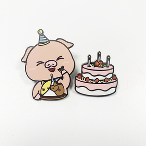 Gepersonaliseerde logo metalen ambachtelijke zilveren speldbadge met <span class=keywords><strong>cartoon</strong></span> schattige ontwerpen, hard emaille, cadeau speld - Product Image 5