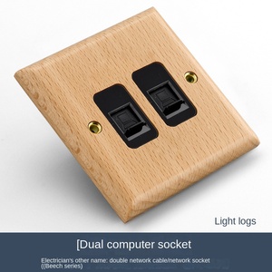 Atenuador de luz Tiristor Lámpara incandescente de atenuación continua Panel de madera LED ajustable Estándar del Reino Unido 500W Perilla de latón Atenuador de ventilador - Product Image 4