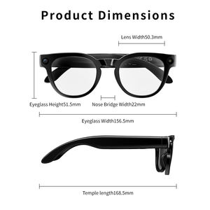 <span class=keywords><strong>Gafas</strong></span> Inteligentes MT3 con Cámara HD <span class=keywords><strong>de</strong></span> 8MP, Grabación <span class=keywords><strong>de</strong></span> Video <span class=keywords><strong>de</strong></span> 64GB, Traductor IA Unisex para iPhone y Android - Product Image 6