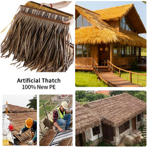 Toiture en paille synthétique imperméable pour cabanes, imitation chaume, tôle de paille artificielle - Product Image 2