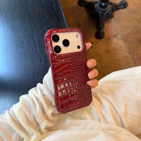 Pour iPhone 18 Pro Max Nouvelle coque de protection anti-chute semi-enveloppante en cuir de crocodile vintage pour iPhone 17 16 15 14 13