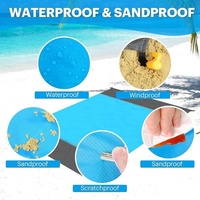 Tapis de plage sans sable, léger, compact, imperméable, portable, couverture de pique-nique d'extérieur, tapis de camping pliable avec pochette de transport