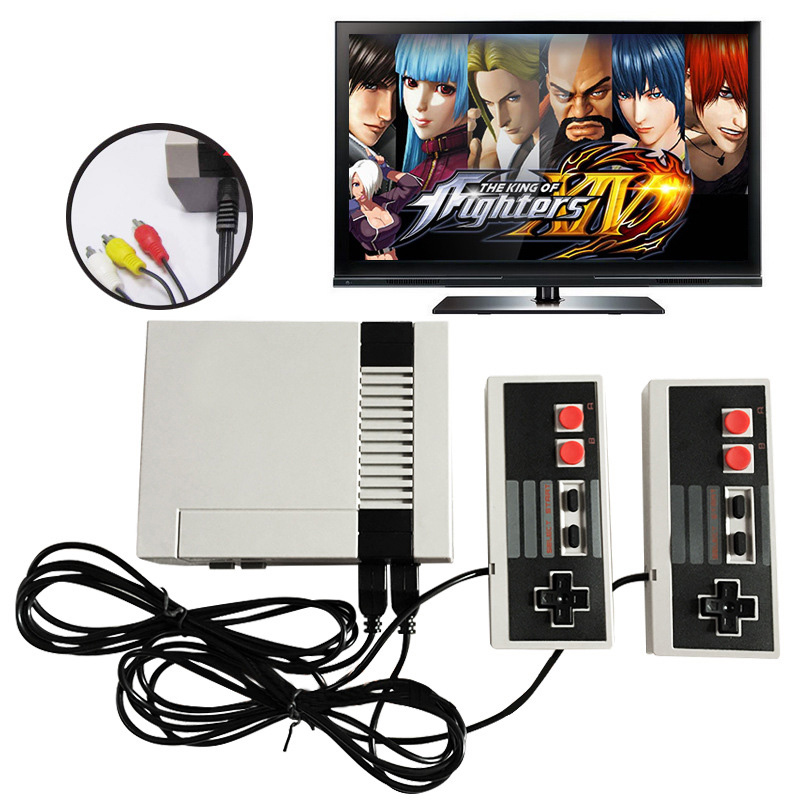 Мини-консоль для видеоигр в стиле ретро, портативная игровая развлекательная система, Классические 620 встроенных игр, 2 контроллера